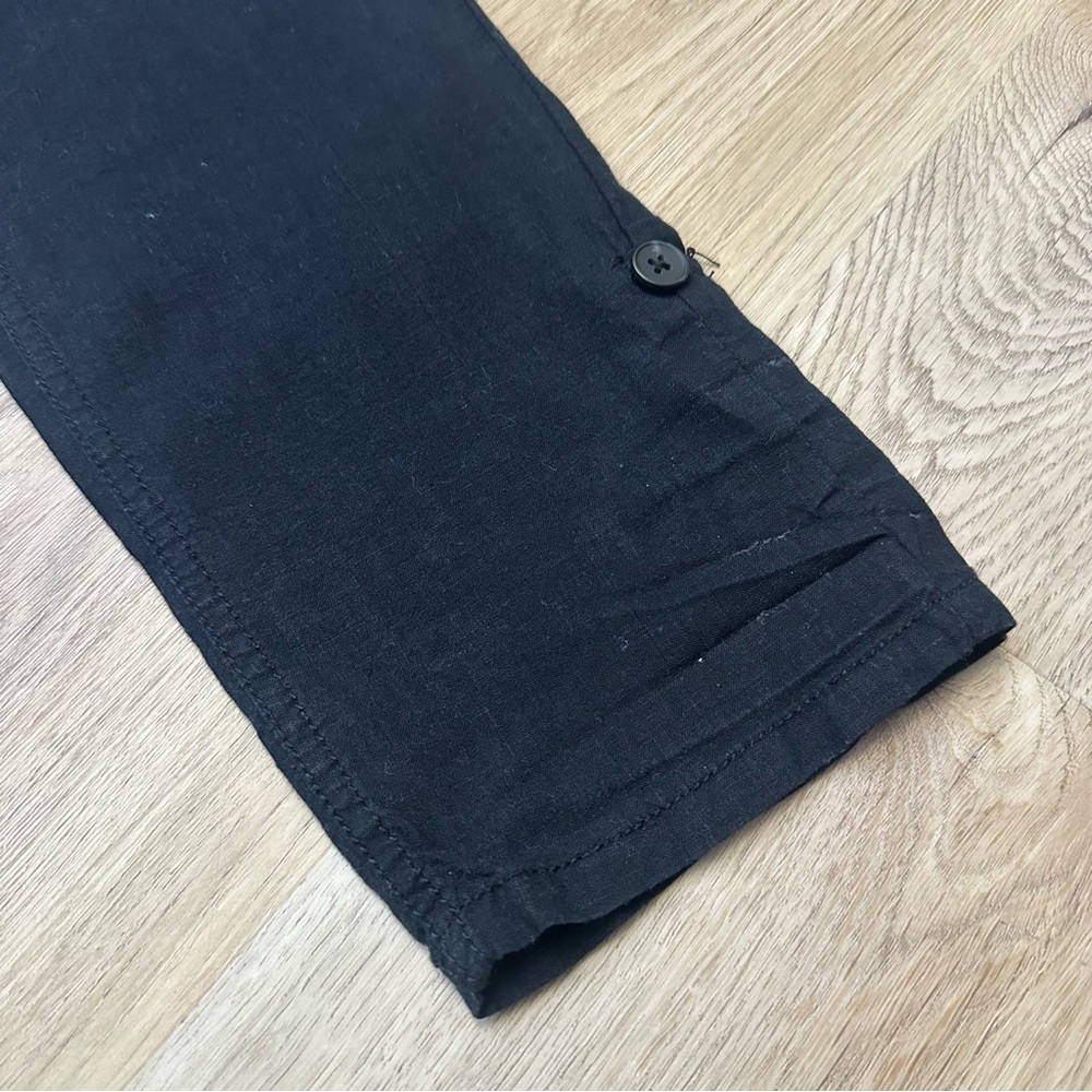 SO Black Ankle Cropped Linen Pants - Picture 6 of 6